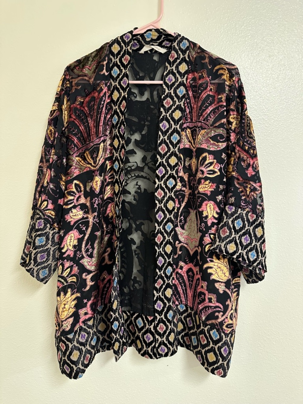 Soft Surroundings Velvet Burnout Kimono